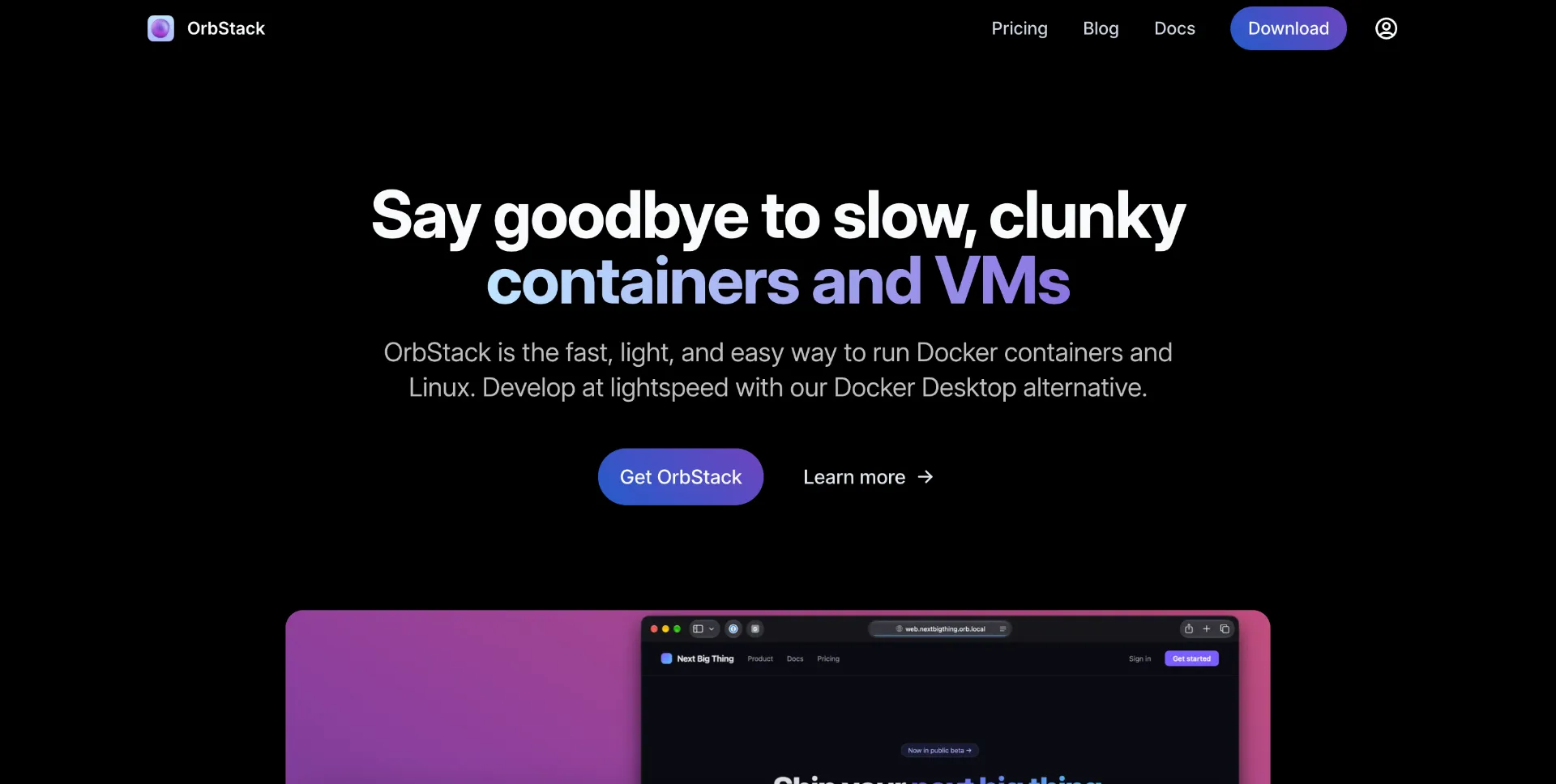 OrbStack screenshot